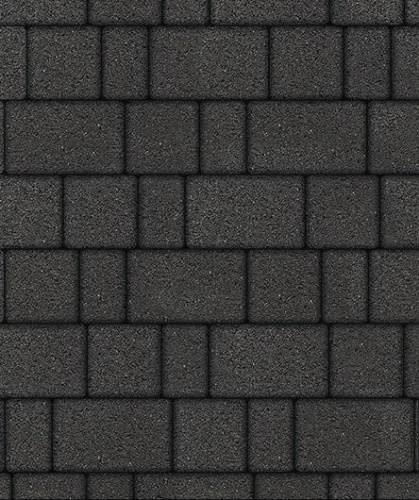 Тротуарная плитка Старый город, Гладкий, Черный, высота 40 мм (160*160; 260*160; 160*100)