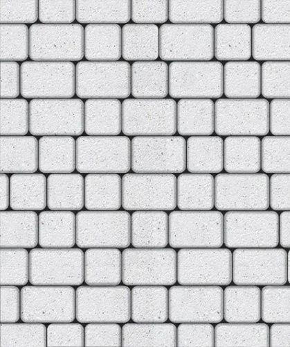 Тротуарная плитка Классико, Мрамор, Белый, высота 40 мм (115*172; 115*115)