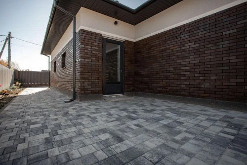 Тротуарная плитка Старый город, Гранит, Антрацит, высота 60 мм (160*160; 260*160; 160*100)