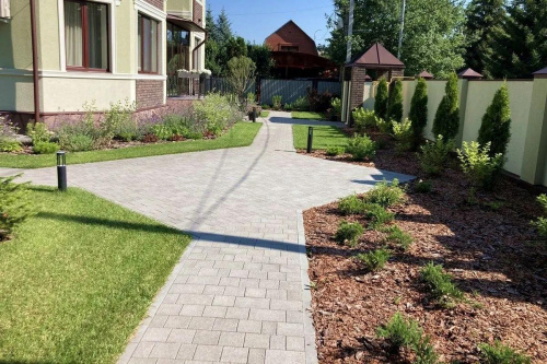 Тротуарная плитка Старый город, Гранит, Серый, высота 60 мм (160*160; 260*160; 160*100)