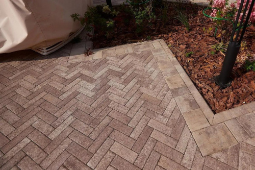 Тротуарная плитка Паркет, Гранит, Хаски, высота 60 мм (180*60)