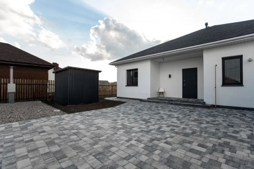 Тротуарная плитка Старый город, Гранит, Антрацит, высота 60 мм (160*160; 260*160; 160*100)