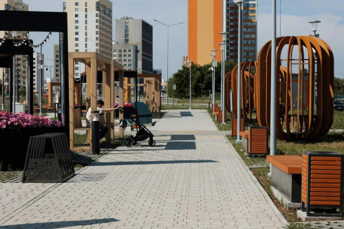 Тротуарная плитка Старый город, Мрамор, Белый с черным, высота 60 мм (160*160; 260*160; 160*100)