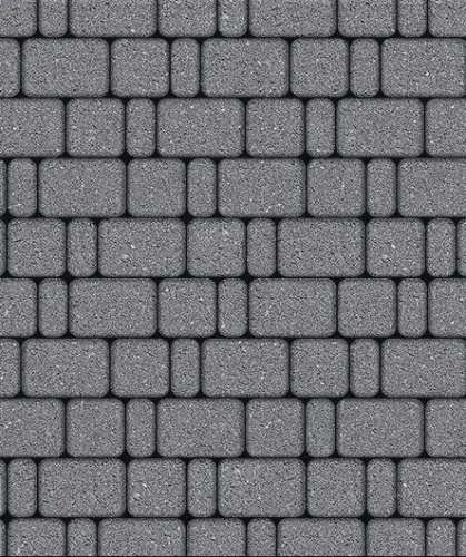 Тротуарная плитка Классико, Гранит, Серый, высота 60 мм (115*172; 115*115; 57*115)