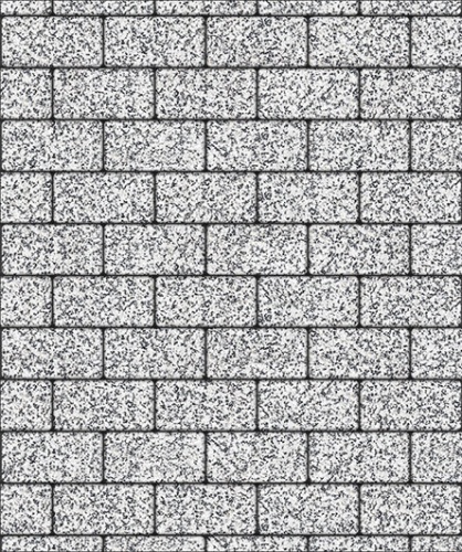 Тротуарная плитка ЛА-ЛИНИЯ, Стоунмикс, Бело-черный, 100*200, высота 40