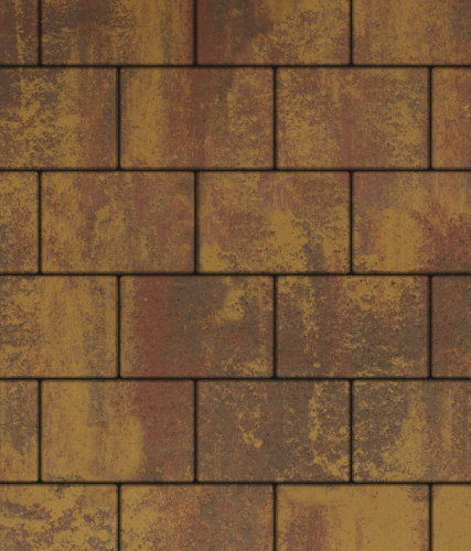 Тротуарная плитка ЛА-ЛИНИЯ, Листопад, Осень, 300х200, высота 80