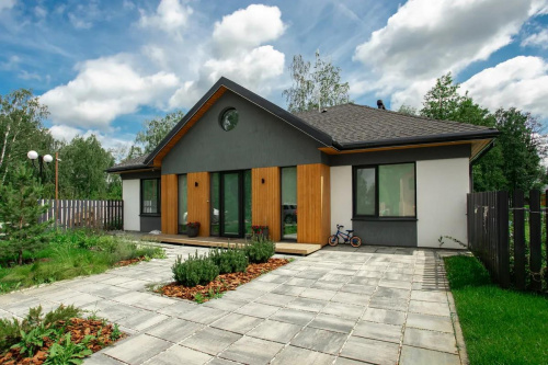 Тротуарная плитка Квадрат, Гладкий, Антрацит, высота 60 мм (500*500)