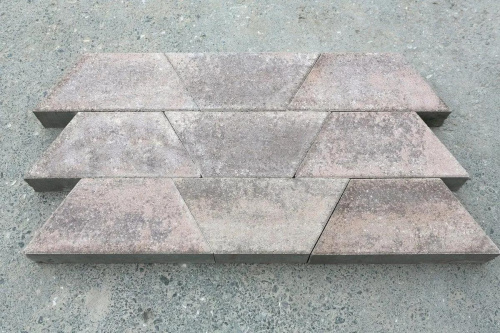 Тротуарная плитка Трапеция, Гранит, Хаски, высота 80 мм (400*200*200*200)