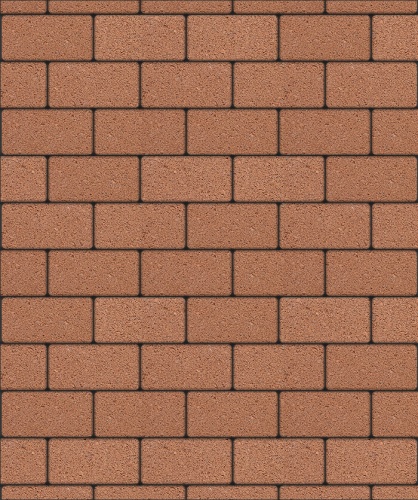 Тротуарная плитка ЛА-ЛИНИЯ, Гранит, Оранжевый, 100*200, высота 60