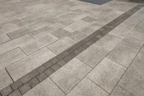 Тротуарная плитка Квадрат, Гранит, Серый, высота 60 мм (100*100)