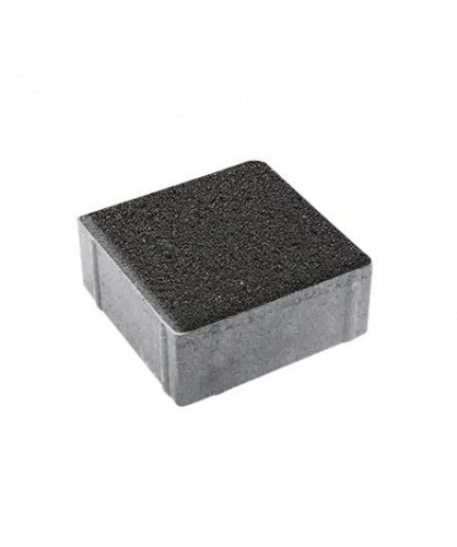 Тротуарная плитка Квадрат, Гладкий, Черный, высота 60 мм (200*200)