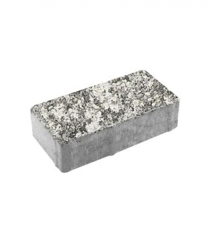 Тротуарная плитка Прямоугольник, Гранит, Антрацит, высота 60 мм (100*200)