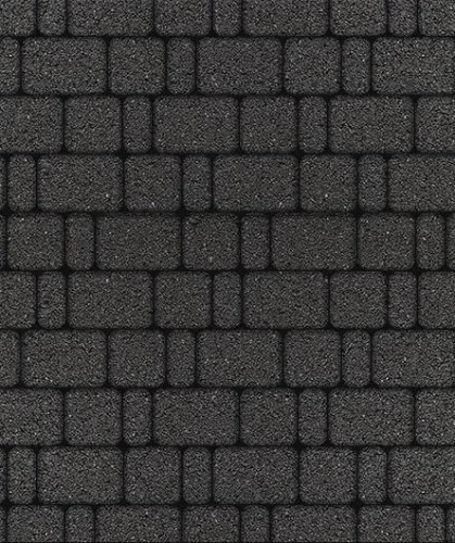 Тротуарная плитка Классико, Гранит, Черный, высота 60 мм (115*172; 115*115; 57*115)