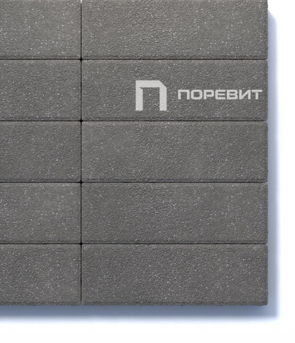 Тротуарная плитка Паркет, Гранит, Серый, высота 80 мм (600*200)