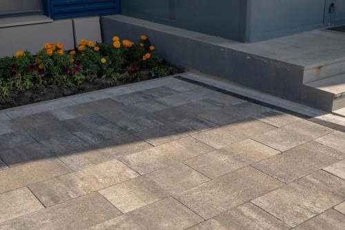 Тротуарная плитка Прямоугольник, Искусственный камень, Габбро, высота 80 мм (600*300)