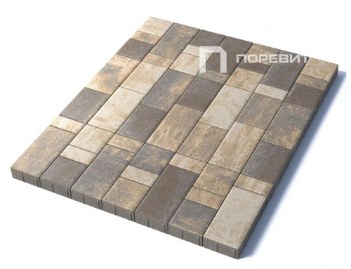 Тротуарная плитка Урбан, Искусственный камень, Доломит, высота 60 мм (70*140; 140*140; 210*140; 280*140)