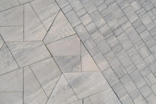 Тротуарная плитка Старый город, Гладкий, Антрацит, высота 80 мм (160*160; 260*160; 160*100)