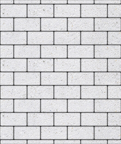 Тротуарная плитка ЛА-ЛИНИЯ, Стоунмикс, Белый, 100*200, высота 60