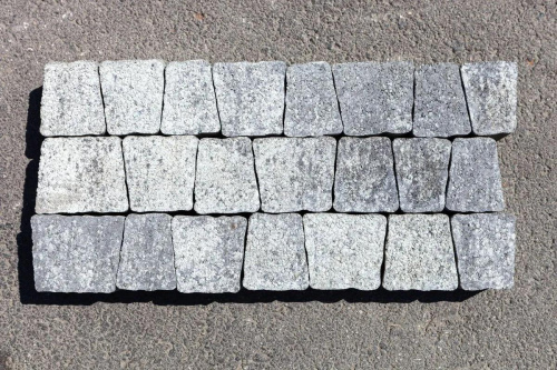 Тротуарная плитка Абрис, Гранит, Антрацит, высота 60 мм (73*91; 83*91; 93*91; 103*91; 113*91)