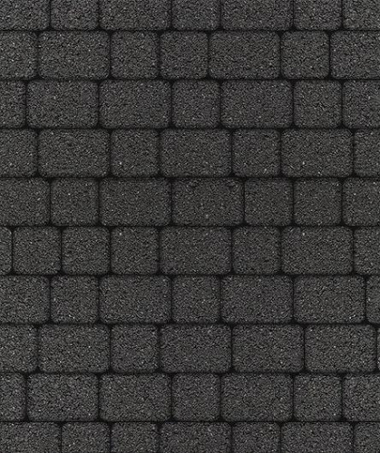 Тротуарная плитка Классико, Гладкий, Черный, высота 40 мм (115*172; 115*115)