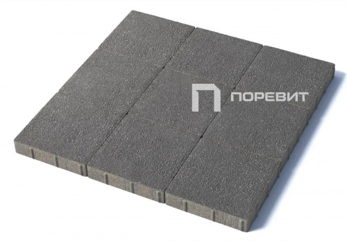 Тротуарная плитка Квадрат, Гранит, Серый, высота 60 мм (300*300)