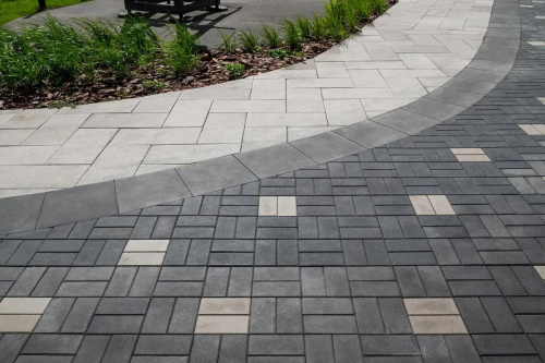 Тротуарная плитка Квадрат, Гладкий, Серый, высота 80 мм (300*300)