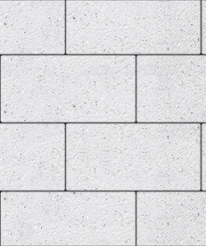 Тротуарная плитка Прямоугольник, Мрамор, Белый, высота 80 мм (600*300)