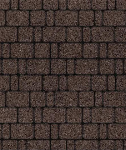 Тротуарная плитка Классико, Гранит, Коричневый, высота 60 мм (115*172; 115*115; 57*115)