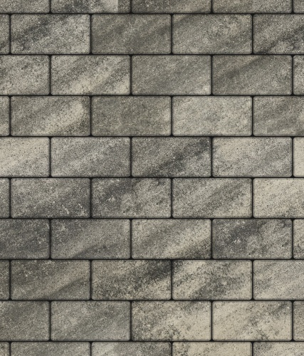 Тротуарная плитка ЛА-ЛИНИЯ, Листопад, Антрацит, 240х120, высота 60