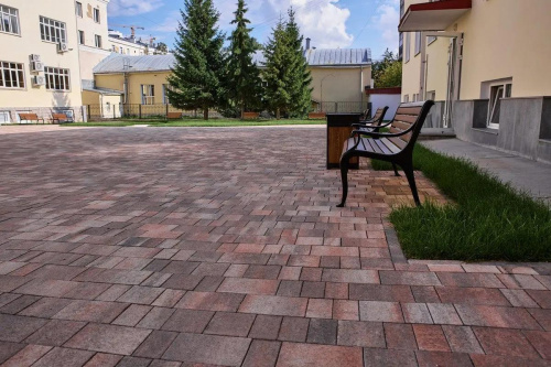 Тротуарная плитка Старый город, Гранит, Клен, высота 60 мм (160*160; 260*160; 160*100)