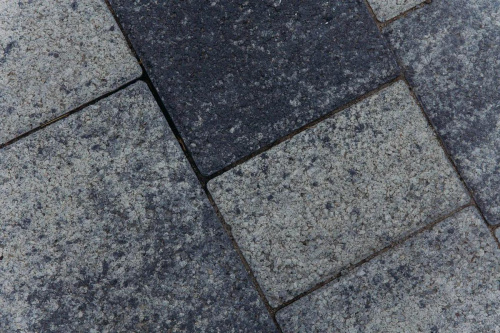 Тротуарная плитка Старый город, Гранит, Антрацит, высота 60 мм (160*160; 260*160; 160*100)