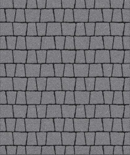 Тротуарная плитка Абрис, Гладкий, Серый, высота 60 мм (71*51*89; 81*62*89; 91*71*89; 101*81; 111*91)