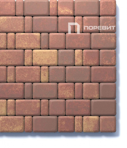 Тротуарная плитка Классико, Гладкий, Осень, высота 60 мм (115*172; 115*115; 57*115)