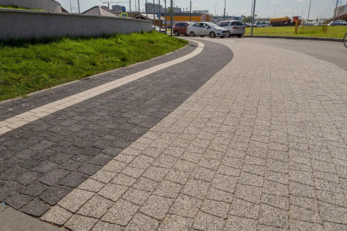 Тротуарная плитка Абрис, Мрамор, Черный, высота 60 мм (73*91; 83*91; 93*91; 103*91; 113*91)