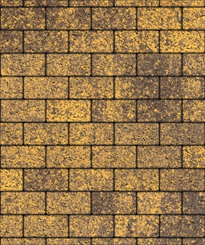 Тротуарная плитка ЛА-ЛИНИЯ, Листопад, Янтарь, 100*200, высота 40