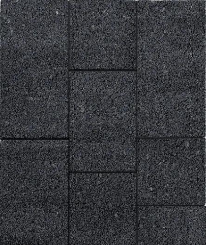 Тротуарная плитка ТРИО, Мрамор, Черный, высота 60 мм (600*300; 300*300; 450*300)