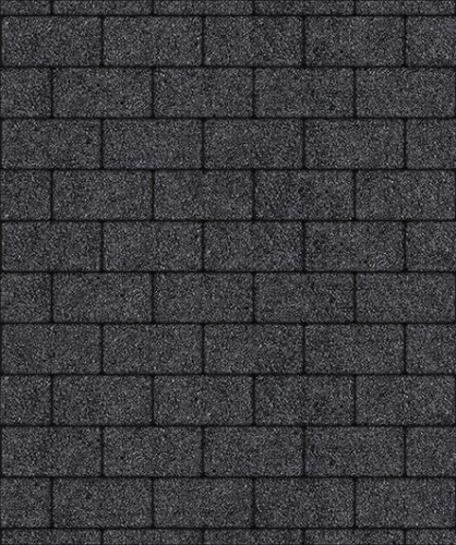 Тротуарная плитка ЛА-ЛИНИЯ, Стоунмикс, Черный, 100*200, высота 40