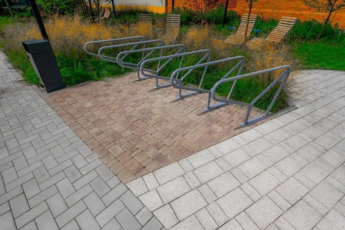 Тротуарная плитка Старый город, Гранит, Белый, высота 60 мм (160*160; 260*160; 160*100)