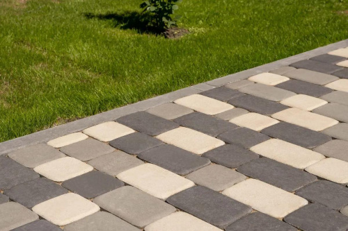 Тротуарная плитка Классико, Гладкий, Серый, высота 60 мм (115*172; 115*115; 57*115)