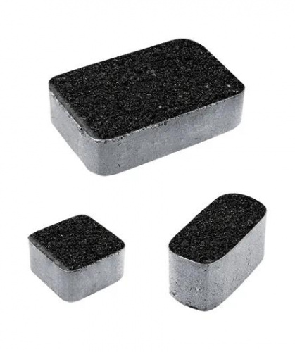 Тротуарная плитка Классико, Мрамор, Черный, высота 60 мм (115*172; 115*115; 57*115)