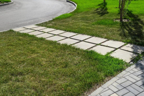 Тротуарная плитка Квадрат, Гладкий, Белый, высота 60 мм (500*500)