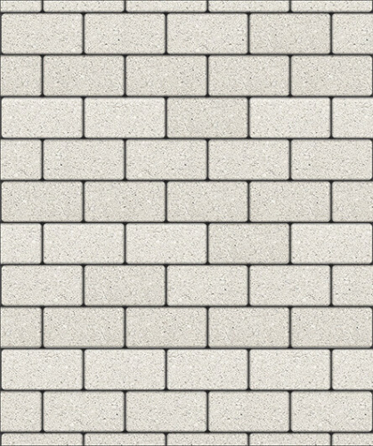 Тротуарная плитка ЛА-ЛИНИЯ, Гранит, Белый, 100*200, высота 60