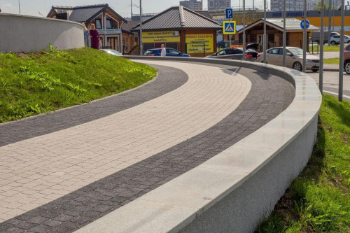 Тротуарная плитка Абрис, Мрамор, Черный, высота 60 мм (73*91; 83*91; 93*91; 103*91; 113*91)