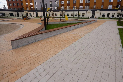 Тротуарная плитка Старый город, Гладкий, Белый, высота 60 мм (160*160; 260*160; 160*100)