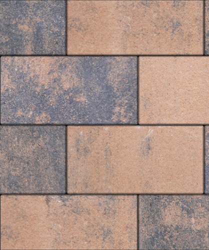 Тротуарная плитка ЛА-ЛИНИЯ, Листопад, Мустанг, 600х300, высота 80