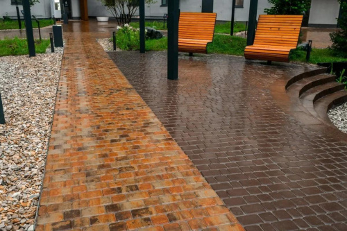 Тротуарная плитка Классико, Гладкий, Осень, высота 60 мм (115*172; 115*115; 57*115)