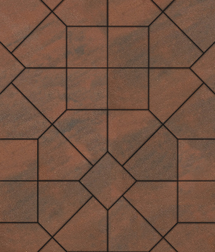 Тротуарная плитка ЛА-ЛИНИЯ, Листопад, Клинкер, 200х280х100, высота 60