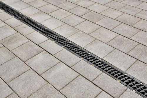 Тротуарная плитка Квадрат, Гранит, Серый, высота 60 мм (300*300)