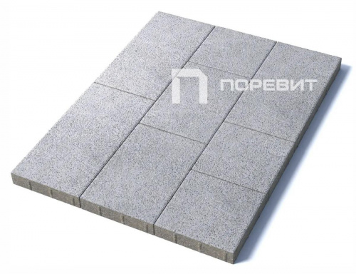 Тротуарная плитка ТРИО, Гранит, Белый, высота 60 мм (600*300; 300*300; 450*300)