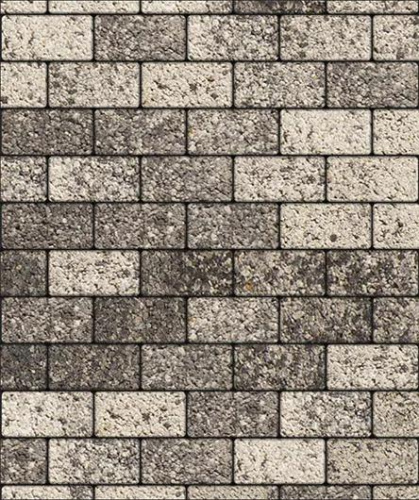 Тротуарная плитка Прямоугольник, Гранит, Антрацит, высота 60 мм (100*200)